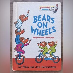 Vintage Dr. Seuss Book Club Edition BEARS ON WHEELS, 1969